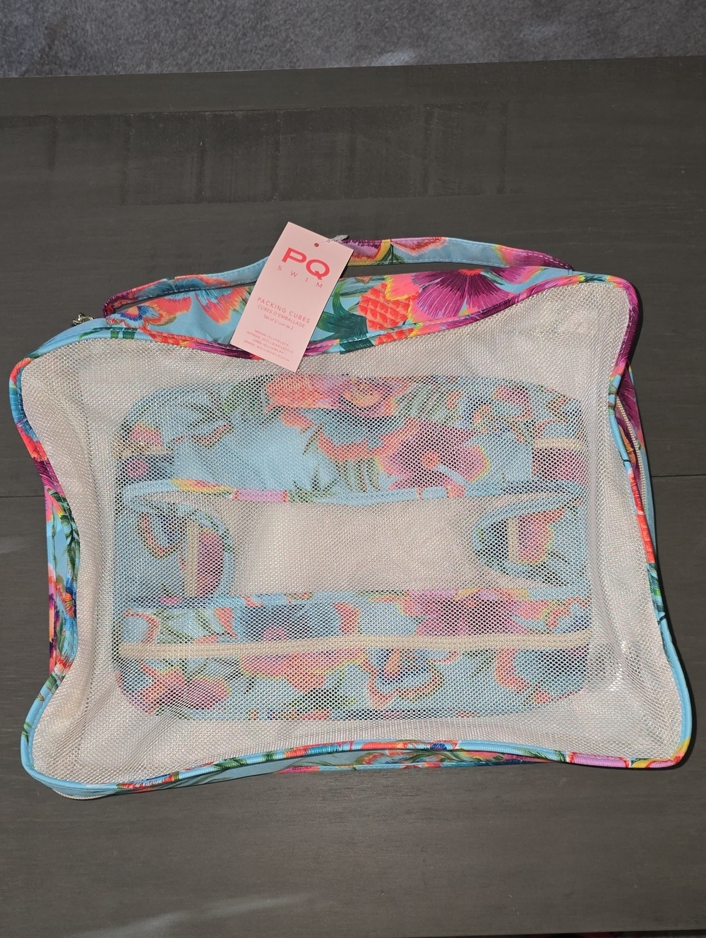 PQ Swim Floral Mesh Packing Cube Set